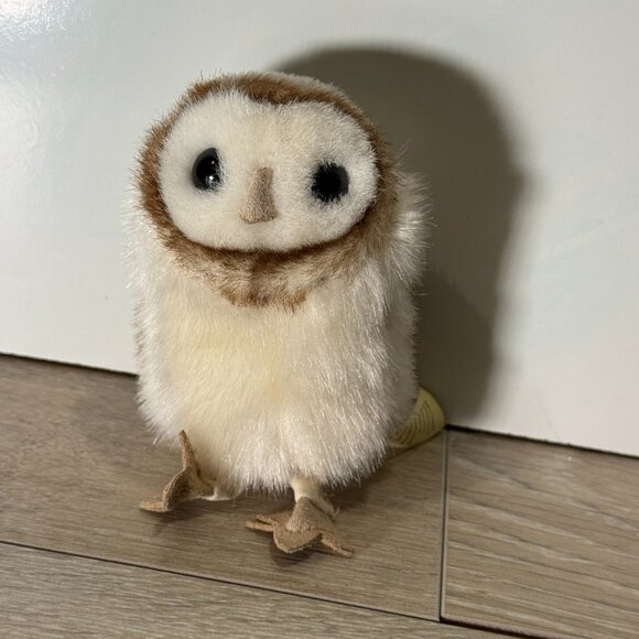 Folkmanis Puppets #2645 - Mini Barn Owl Finger Puppet Clean - Picture 1 of 5